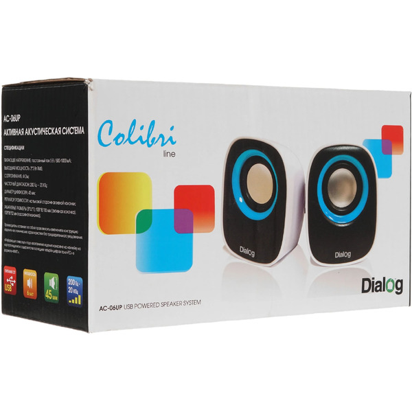 Акустическая система Dialog AC-06UP Black-White