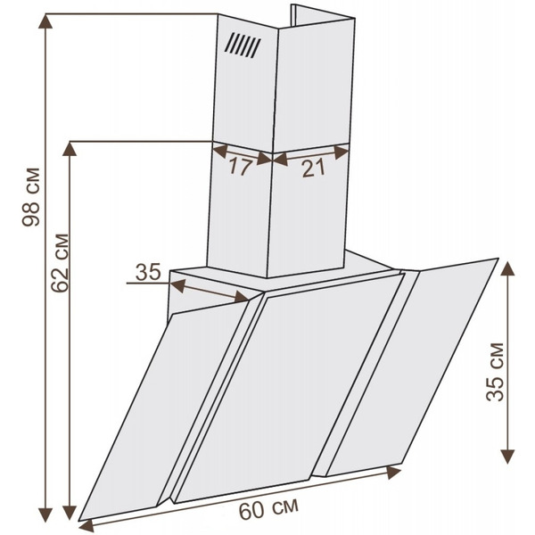 Вытяжка CIARKO Specjal Star 60 (SBM) Black Glass
