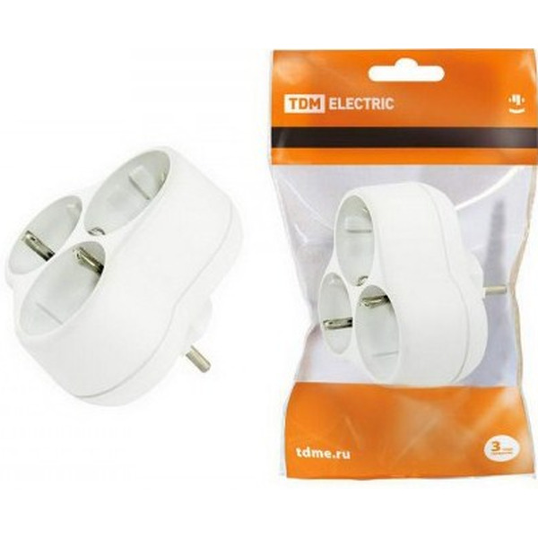 Блок TDM 3 гнезда круглый 16А 250В (SQ1806-0028)