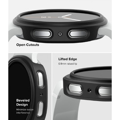 Чехол Ringke SLIM для Galaxy Watch 8 44mm CLEAR(1шт) + MATTE BLACK(1шт)