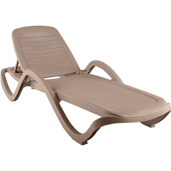 Шезлонг Ellastik Plast Capri Плетеный 194x73x31 (какао)