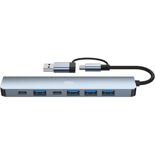 Разветвитель USB-C + USB-A Digma DHUB-7USB-AC