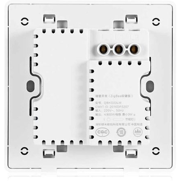 Выключатель XIAOMI Aqara Wall Switch Double QBKG03LM