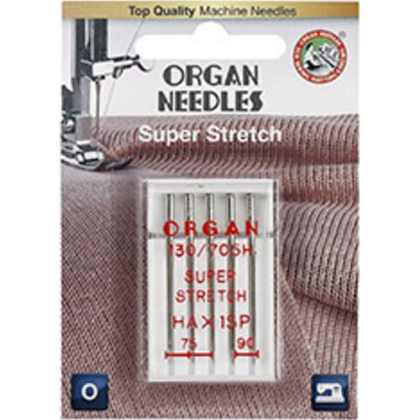 Иглы ORGAN NEEDLES Супер стрейч 5/75-90 Blister
