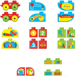 Развивающая игрушка Азбукварик Talky Blocks Машинки на стройке 2762
