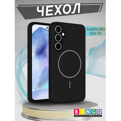 Чехол-накладка Bingo Silicone Magnetic для Samsung S24 FE (черный)