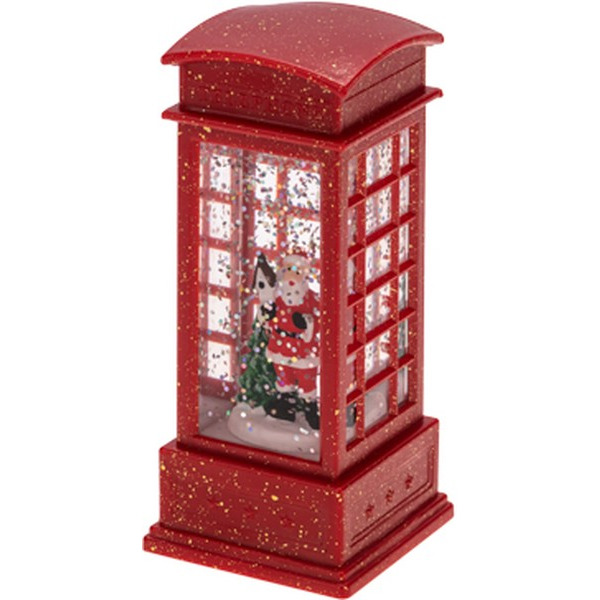 Декоративный фонарь с эффектом снегопада и подсветкой NEON-NIGHT Телефонная будка 501-185