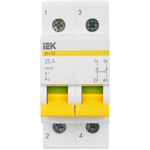Выключатель нагрузки IEK ВН-32 2Р 25А MNV10-2-025
