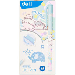 Набор ручек гелевых Deli MiYou EG15-BL-P