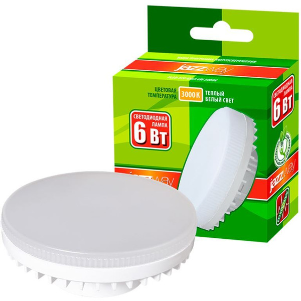 Лампочка Jazzway PLED-ECO-GX53 6w 3000K 460Lm FROST 2851987