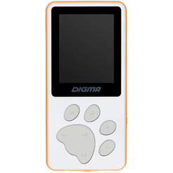 Плеер MP3 Digma S4 8GB (белый/оранжевый)