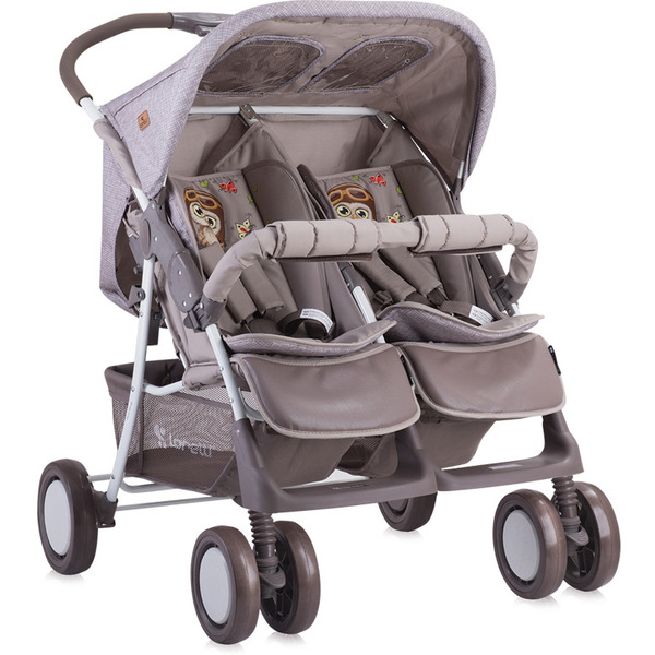 Коляска прогулочная «книга» Lorelli Twin with Summer Basket Beige Buho with Leaves (10020071702)