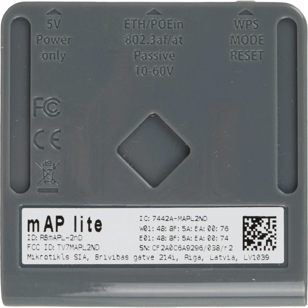 Точка доступа Mikrotik mAP lite (RBmAPL-2nD)