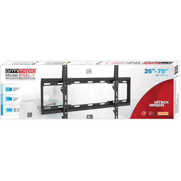 Кронштейн для телевизора Arm Media Steel-1 (черный)