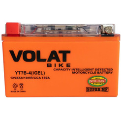 Мотоаккумулятор VOLAT YT7B-4 8Ah (iGEL) L+