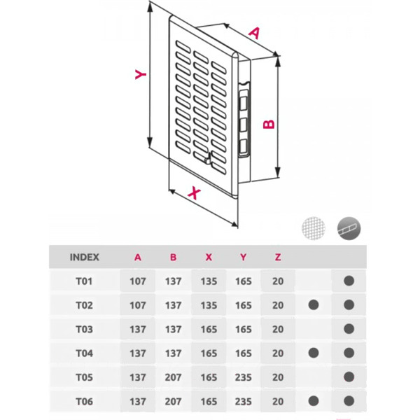 Решетка Awenta Eko T05BR 16.5x23.5 (коричневый)