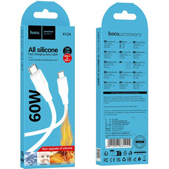 Зарядный кабель Hoco X124 Bien 60W USB-C to USB-C (белый)