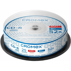 Диски CROMEX CD-R, 700 Mb, 52x, КОМПЛЕКТ 25 шт.