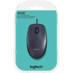 Мышь Logitech M100 910-005006 (темно-серый)