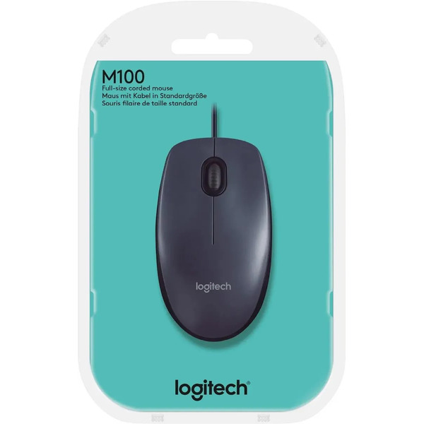 Мышь Logitech M100 910-005006 (темно-серый)