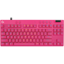 Клавиатура Logitech G Pro X TKL Rapid 920-013255 (розовый, с гравировкой)