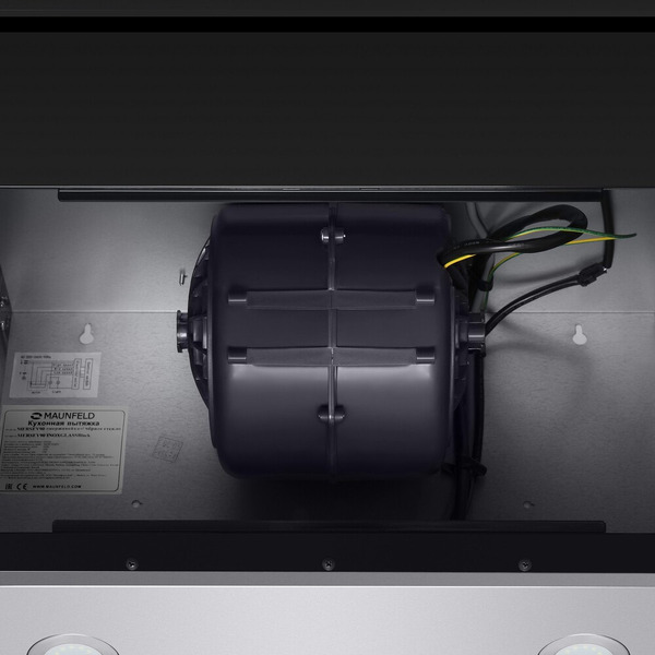 Вытяжка MAUNFELD MERSEY 90 (нержавеющая сталь\черное стекло)