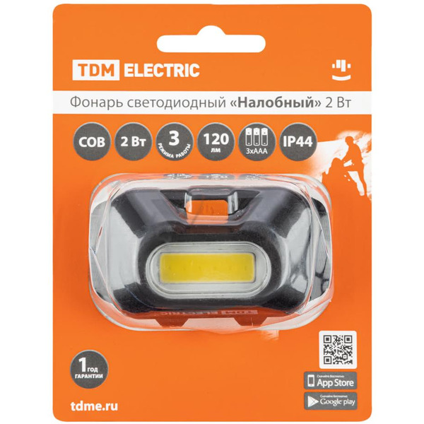 Фонарь светодиодный TDM "Налобный" SQ0350-0072