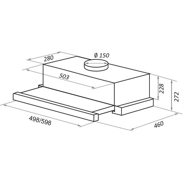 Кухонная вытяжка MAUNFELD TS Touch 60 (черный)