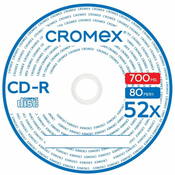CD-R CROMEX 700 Mb 52x, 50 шт