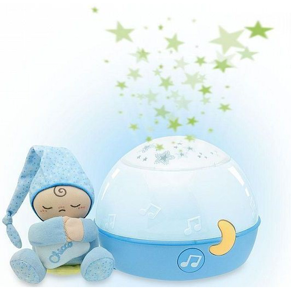 Игрушка Chicco "Звездный ночник-проектор" (голубой)