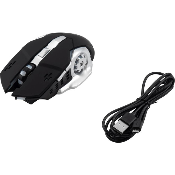 Мышь OKLICK 770GW (черный/серебристый)