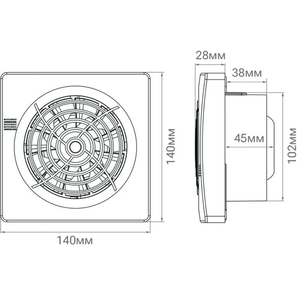 Осевой вентилятор Sparkvent SM-100 HB SM04D-B