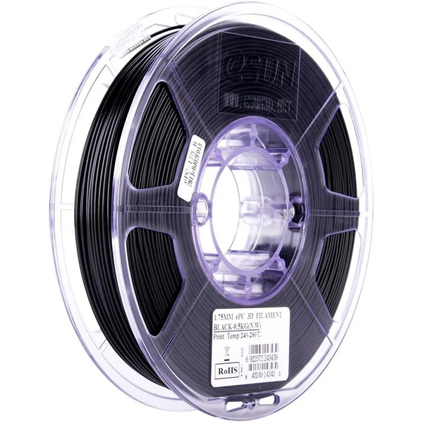 Пластиковая нить ESUN PС 1,75 мм (чёрный)