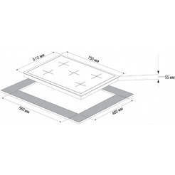 Варочная панель KORTING HG 797 CTX