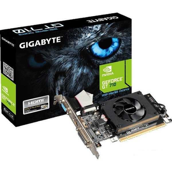 Видеокарта Gigabyte GeForce GT 710 2GB DDR3 (GV-N710D3-2GL)