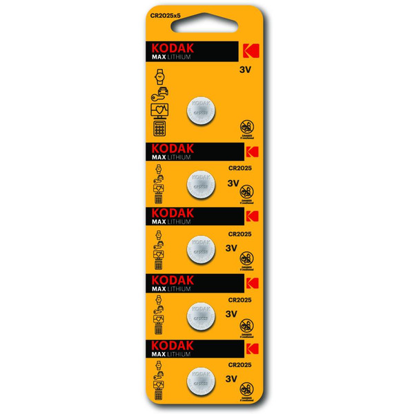 Батарейки CR2025-5BL MAX Lithium Kodak 30411562-RU1