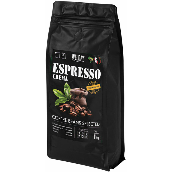 Кофе в зернах Welday ESPRESSO Crema, 1000 г