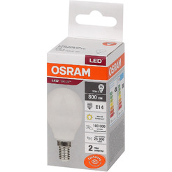 Лампа светодиодная OSRAM P75 10W 3000K Е14