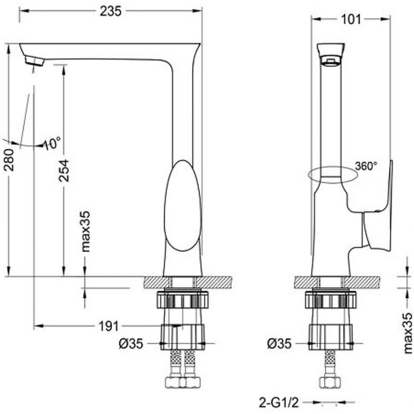 Смеситель для кухни Lemark LM0205C