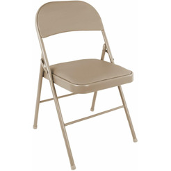Стулья складные BRABIX Golf Plus CF-003 КОМФОРТ (КОМПЛЕКТ 4шт., бежевый каркас, кожзам бежевый) 533033