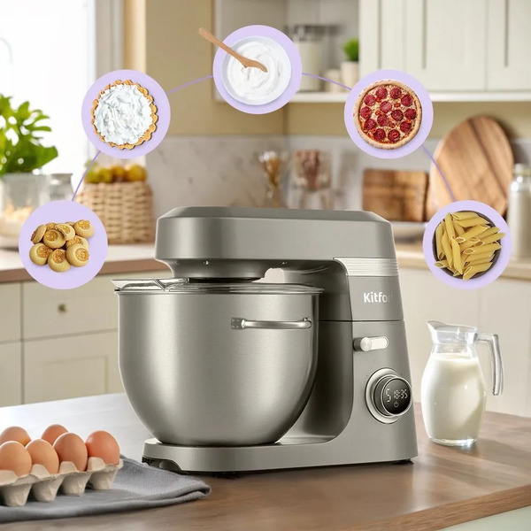 Цельнометаллический планетарный миксер Kitfort КТ-4443