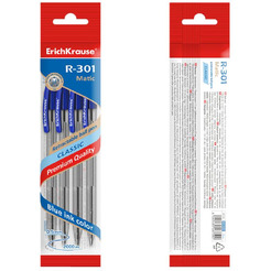 Набор шариковых автоматических ручек Erich Krause Matic Classic R-301 46750 (4 шт)