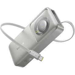 Внешний аккумулятор Baseus Free2Pull Power Bank with Retractable Cable 30W 10000mAh (серый)