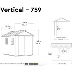 Хозяйственный блок Keter Newton Plus 759/975 (259109) серый