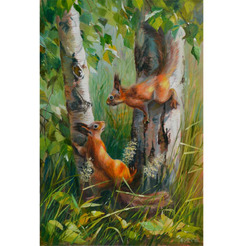 Картина стразами (алмазная мозаика) ОСТРОВ СОКРОВИЩ «Белочки» 662566