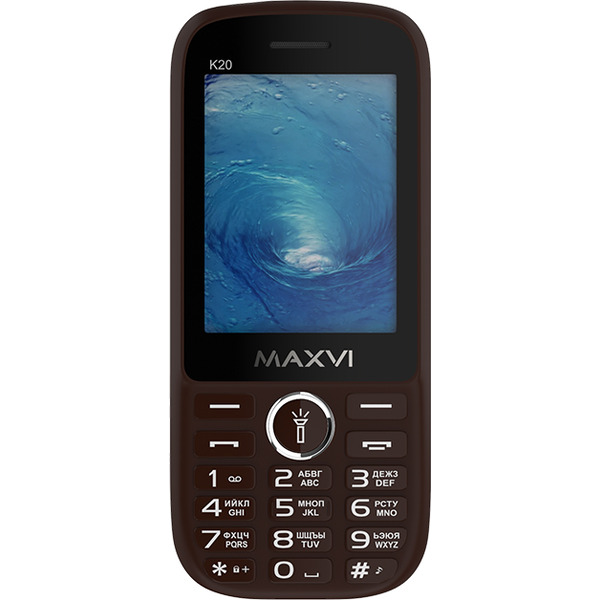 Кнопочный телефон Maxvi K20 (коричневый)