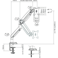Кронштейн для монитора Ultramounts UM708 (серебристый)