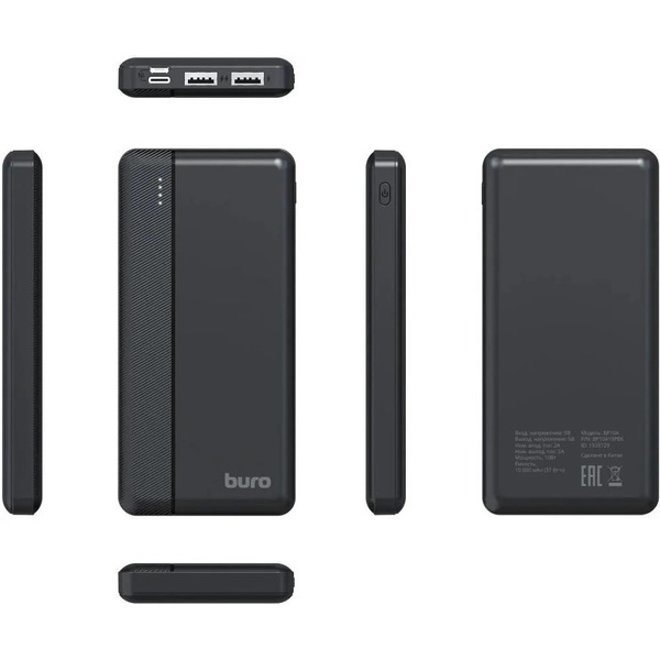 Внешний аккумулятор Buro BP10A 10000mAh (черный)