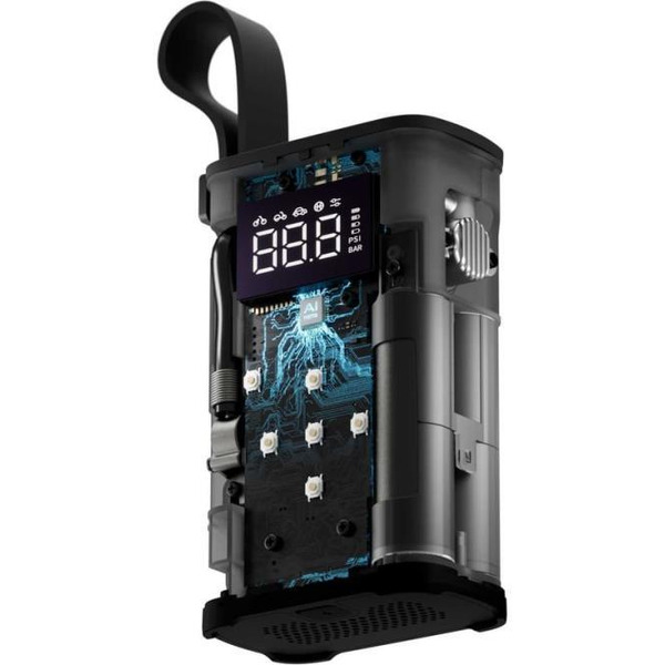 Портативный компрессор HOTO Electric Air Pump ADV (черный)