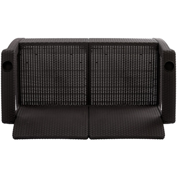 Садовый диван Альтернатива Ротанг-плюс М8837 (мокко)